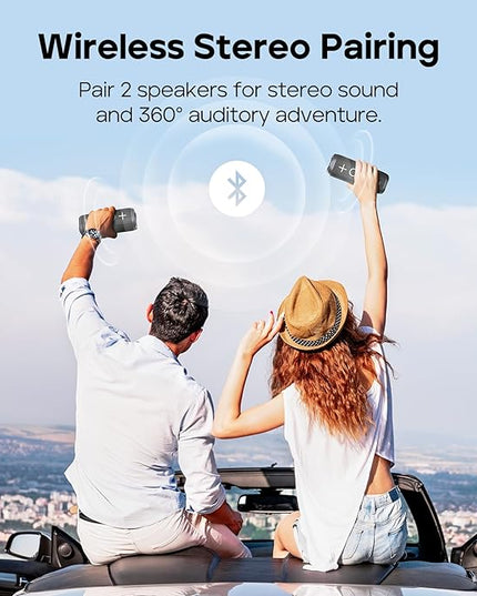 Tribit StormBox 2 Bluetooth Speaker with 34W 360° Surround Sound, XBass Tech, 24H Playtime, IPX7 Waterproof, Bluetooth 5.3, TWS Pairing Portable Wireless Speaker for Outdoor
