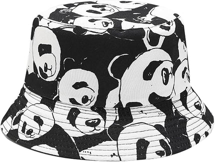 Mashiaoyi Unisex Print Double-Side-Wear Reversible Bucket Hat