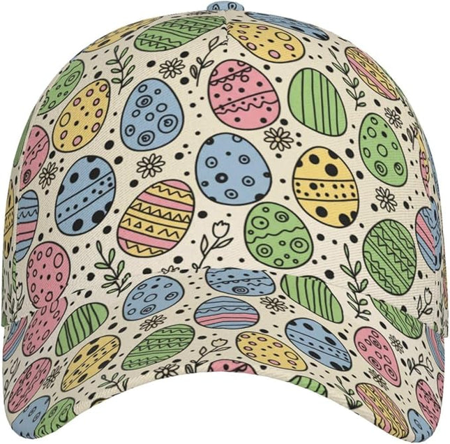 Easter Baseball Cap,Rabbit Eggs Baseball Hat,Fashion Snapback Hats Outdoor Trucker Hat for Women Men