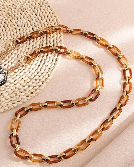 Phone Crossbody Chain Cell Phone Lanyard,Acrylic Shouder Strap Universal Cellphone Chain Strap with Tether Patches Compatible with Most Phones Bag Purse