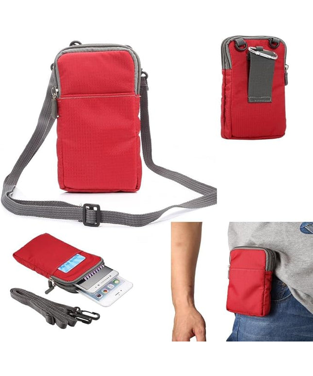 Universal Crossbody Cell Phone Purse Waist Pack Bag for Outdoor Sports Moblie Phone Carrying Cases Shoulder Belt Bag Pouch for iPhone 7 6/6S Plus Samsung Galaxy Phones Under 6.0'' from WaitingU