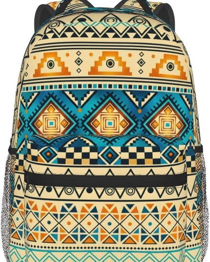 Native American Backpack for Men Women,Casual Travel Hiking Camping Backpacks Lightweight Bookbag