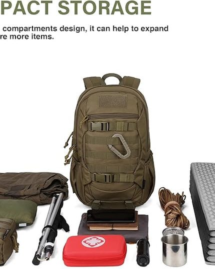 Mardingtop Tactical Molle Backpack for Men- 18L/28L EDC Hiking & Motorcycle Backpack