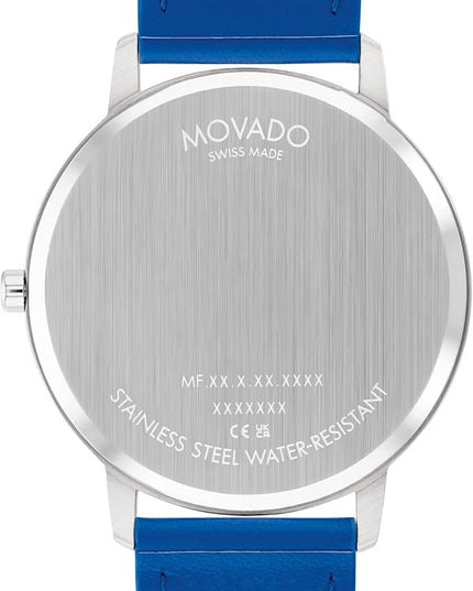 Movado Face Men's Luxury Quartz Watch - Swiss Movement - Water Resistance 30 Meters (3ATM) - Elegant Timepiece - Gift for Him - 41mm