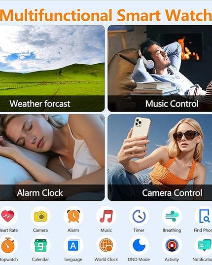 Smart Watch for Women Men with Text and Call, 2025 New AI Smartwatches with Heart Rate/SpO2/Sleep/Stress Monitor, 100+ Sports Modes, GPS Fitness Watches Compatible with iOS/Android (Map, Silver)
