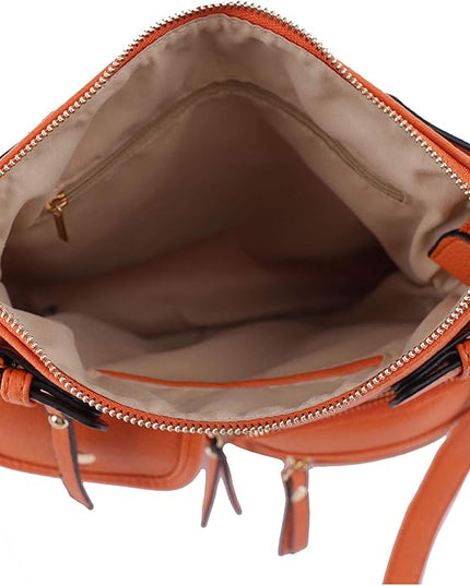 SG SUGU Katie Lightweight Medium Crossbody Bag Shoulder Bag with Multi Pocket for Women