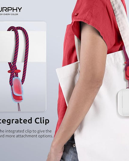 SURPHY 2 Pack Phone Lanyard for Cellphone Case, Phone Wrist Strap for Case, Cellphone Strap with 2-Color Braided, Charm Wrist Lanyard for Women and Men, Red & Gray