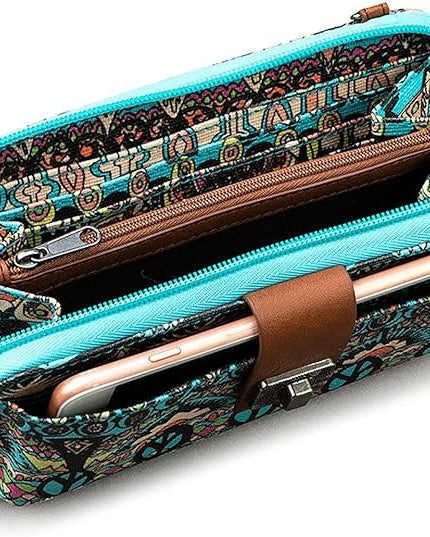 Sakroots Artist Circle Smartphone Crossbody in Coated Canvas, Detachable Wristlet Strap
