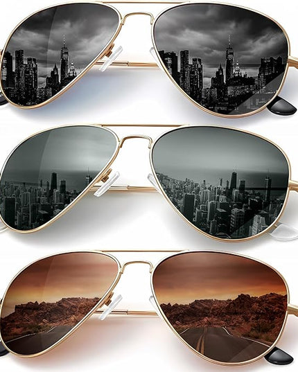 KALIYADI Classic Aviator Sunglasses for Men Women Driving Sun glasses Polarized Lens UV Blocking