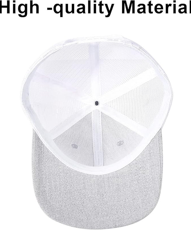 kozinu Unisex Trucker Hats Blank Mesh Snapback Hats Sport Plain Baseball Caps Adjustable Fitted Hat