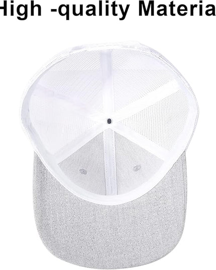 kozinu Unisex Trucker Hats Blank Mesh Snapback Hats Sport Plain Baseball Caps Adjustable Fitted Hat