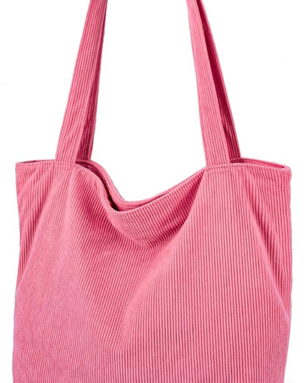 Iioscre Corduroy Tote Bag for Women,Hobo HandBags with Zipper,Large Capacity Casual Shoulder Handbags with Inner Pockets
