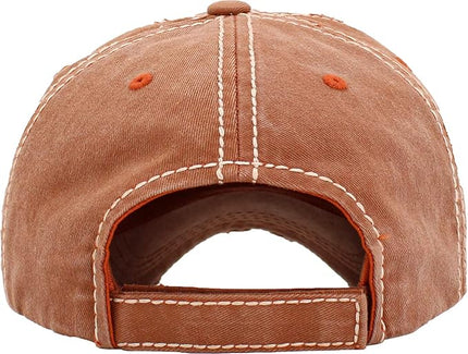 KBETHOS Vintage Washed Distressed Cotton Dad Hat Baseball Cap Adjustable Polo Trucker Unisex Style Headwear