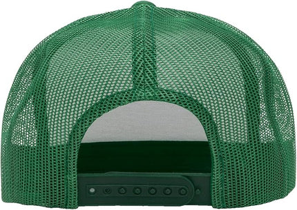 Yupoong 5-Panel YP Classic Trucker Cap | High Profile Flat Visor Snapback | OSFM | Bulk Packs Available