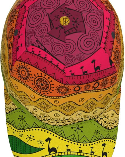 African Ethnic Tribal Style Baseball Cap for Men Women, Fashion Adjustable African Hat Casual Trucker Hats Sun Caps