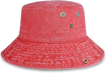 Hot Summer Bucket Hat - Trendy Cotton Sun Hat for Beach, Golf, Fishing - Fun Outdoor Vacation Boonie for Men and Women