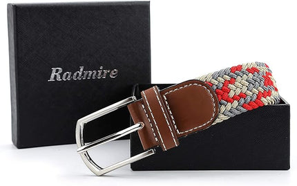 Braided Canvas Woven Elastic Stretch Belts for Men/Women/Junior with Multicolored