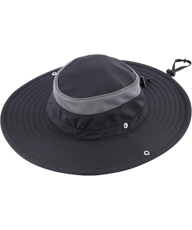 Connectyle Sun Hat for Men Women Breathable UPF 50+ Safari Hat for Fishing Hiking Gardening Adjustable Wide Brim Bucket Hats