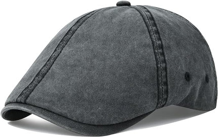 VOBOOM Cotton Washing Flat Cap Cabbie Hat Gatsby Ivy Irish Hunting Newsboy