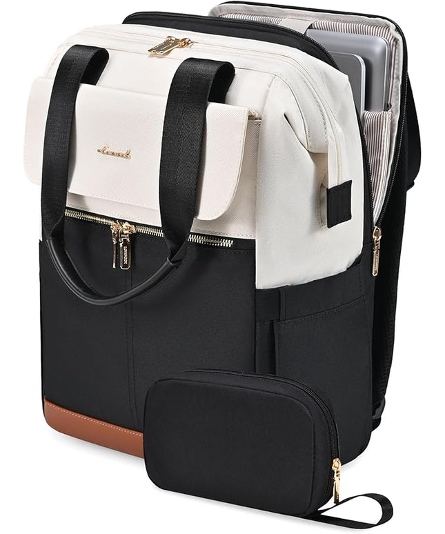 LOVEVOOK 17.3 Inch Laptop Backpack for Women, Large Capacity Travel Backpack with Organizer Bag, Waterproof Carry on Backpack Work Bag with USB Port, Teacher Nurse Backpack Purse, 2PCS