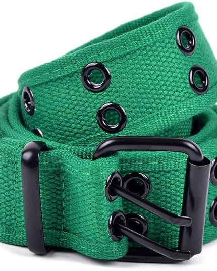 Boxed Gifts Parquet Casual Canvas Belt - Double Hole, Double Grommets for Men & Women
