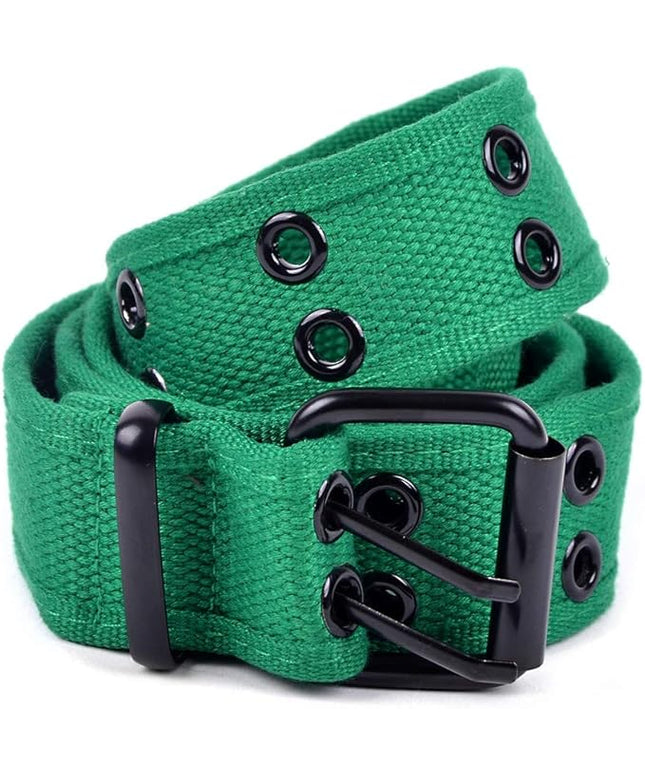 Boxed Gifts Parquet Casual Canvas Belt - Double Hole, Double Grommets for Men & Women