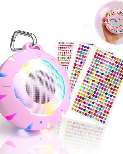 HEYSONG Bluetooth Shower Speaker + DIY Diamond Stickers – Great Gift for Girls