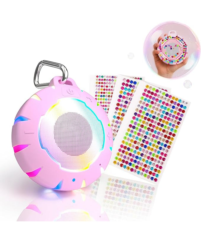 HEYSONG Bluetooth Shower Speaker + DIY Diamond Stickers – Great Gift for Girls