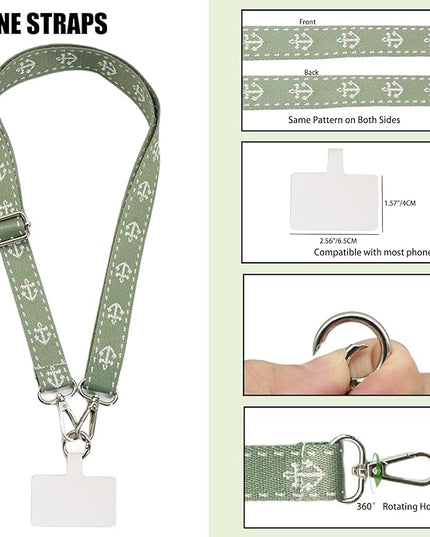 Adjustable 1" Width Phone Crossbody Lanyard and Wristlet Strap - Gift For The Lover In Your Life