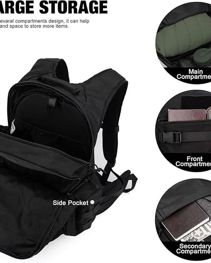 Mardingtop Tactical Molle Backpack for Men- 18L/28L EDC Hiking & Motorcycle Backpack