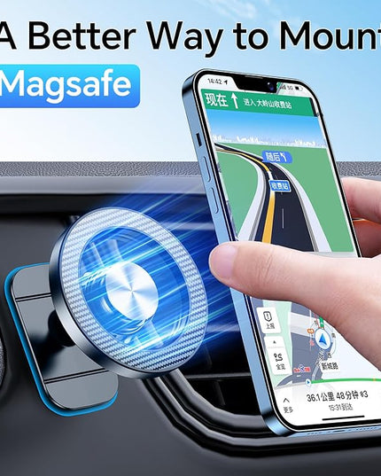 Kaistyle for Magsafe Car Mount【20 Strong Magnets】Magnetic Phone Holder for Car Phone Holder Mount Dash Mounted Holders Cell Phone Holders for Your Car Accessories for Women Men for iPhone 17 16 15 14