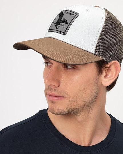 Animal Trucker Hats Leather Pattern Adjustable Snapback Mesh Animal Baseball Cap for Men