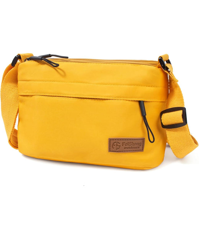 Crossbody Sling Bag Canvas Purse Small Shoulder Handbag 5 Pocket Casual Travel Messenger Hobo Bag Phone Satchel Backpack