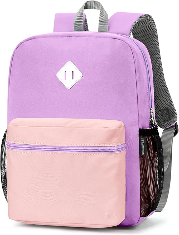 STEAMEDBUN Kids Backpack Girl 4-6, Girls Backpack for Elementary Kindergarten School -15inch