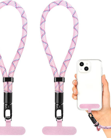 Phone Lanyard for Cellphone Case,2Pack Adjustable Braided Phone Wrist Strap,Charm Wrist Lanyard for Women&Men Travel