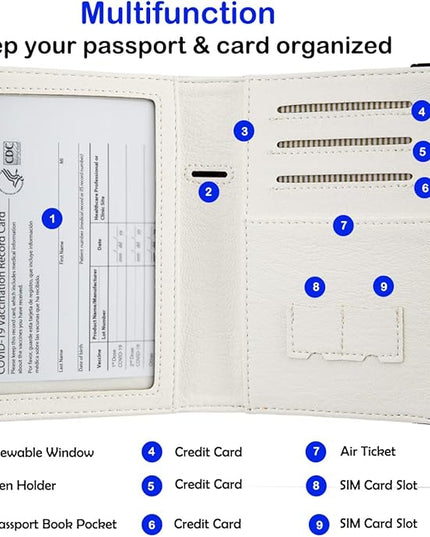 Pink Passport Holder,Cute Passport Cover,Travel Wallet with Credit Card Slots Rfid passport Wallet Waterproof Documents Organizer Women Men (Sunflower)