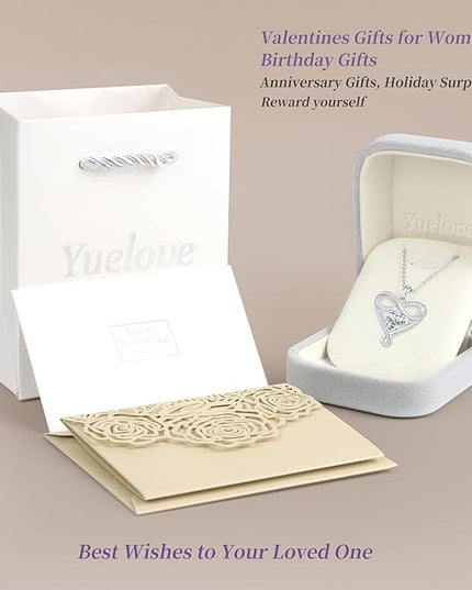 925 Sterling Silver Infinity Necklace - Exquisite Silver Jewelry for Women, Love Heart Necklace for Birthday, Anniversary, Valentine’s Day - Ideal Gift for Girlfriend, Wife, Mom, or Her