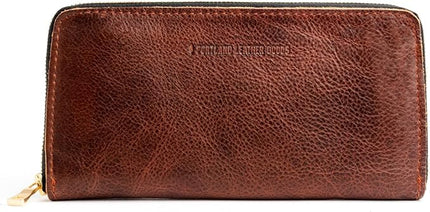 Portland Leather Goods Women's Accordion Zip Wallet – Handcrafted in Durable, Full-Grain Leather – 8 Card Slots & Secure Zippered Pocket – Nutmeg