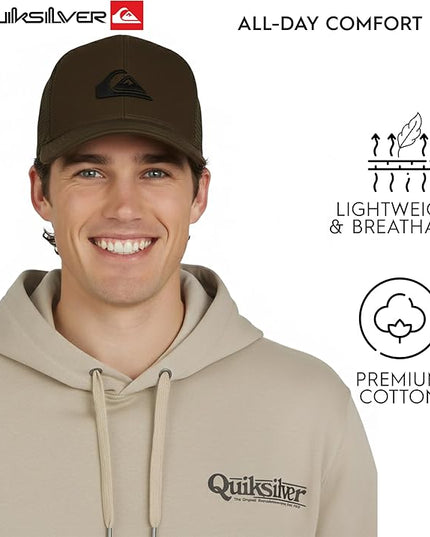 Quiksilver Men's Premium Cotton Adjustable Snap Back Logo Baseball Cap