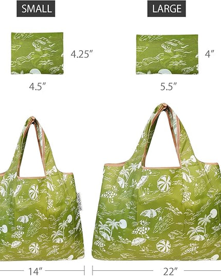 allydrew Large Foldable Tote Nylon Reusable Grocery Bags