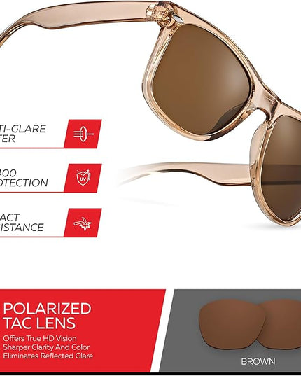 Retro Rewind Polarized Sunglasses for Men and Women - UV Protection Classic Sun Glasses