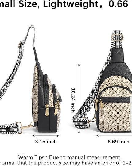 BOSTANTEN Small Sling Bag for Women Leather Crossbody Bags Fanny Pack Chest Bag for Travel