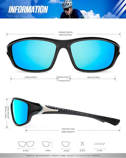 KALIYADI 4 Pack Polarized Sunglasses-Men Sports Sun-glasses: Mens Sunglasses UV Protection for Fishing Driving Cycling