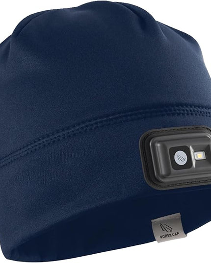 POWERCAP LED Hat Light 150 Lumens Rechargeable Fleece Beanie with Bright Built-in Headlamp Waterproof LED Warm One Size Cap
