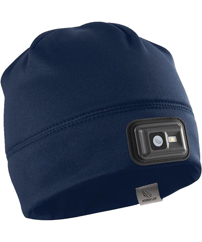 POWERCAP LED Hat Light 150 Lumens Rechargeable Fleece Beanie with Bright Built-in Headlamp Waterproof LED Warm One Size Cap