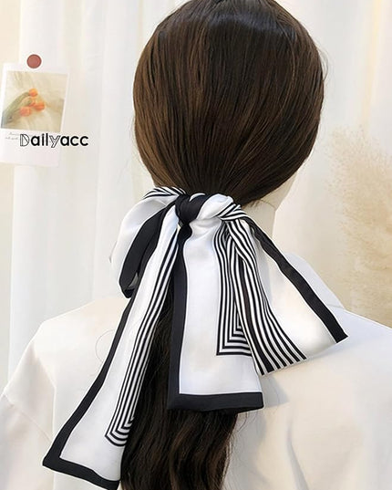 Dailyacc Hair Scarf for Women Fashion Silky Satin Headscarf Wrap Breathable Lightweight Neck Scarves For Handbag