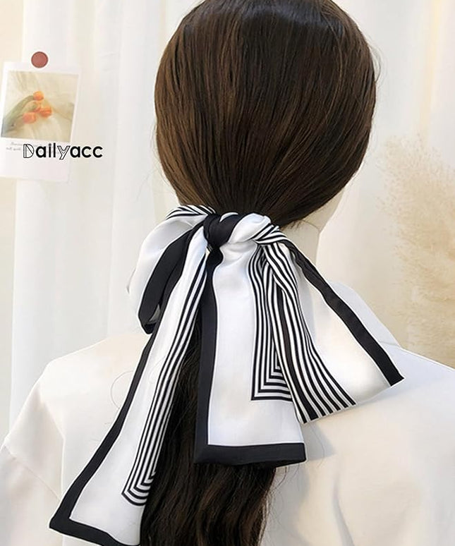 Dailyacc Hair Scarf for Women Fashion Silky Satin Headscarf Wrap Breathable Lightweight Neck Scarves For Handbag