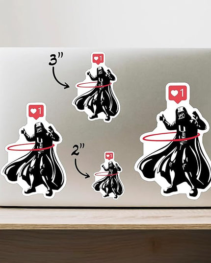 (3PCS) Dark Helmet Hula Hoop Like v2 Sticker for Phone Tablet Laptop Car Truck Window | 2" Sticker
