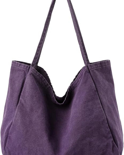 Canvas Tote Bag for Women Large Hobo Shoulder Bag for Work Travel Casual Message Bag Tote Purse handbags