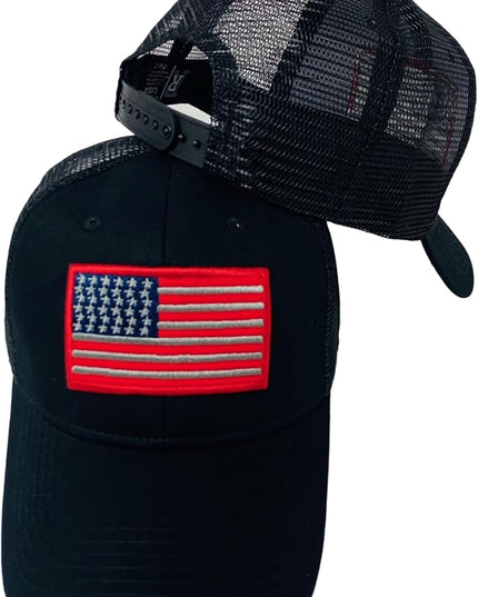 Roytrense Embroidered American Flag Unisex Baseball Cap (100% Cotton)